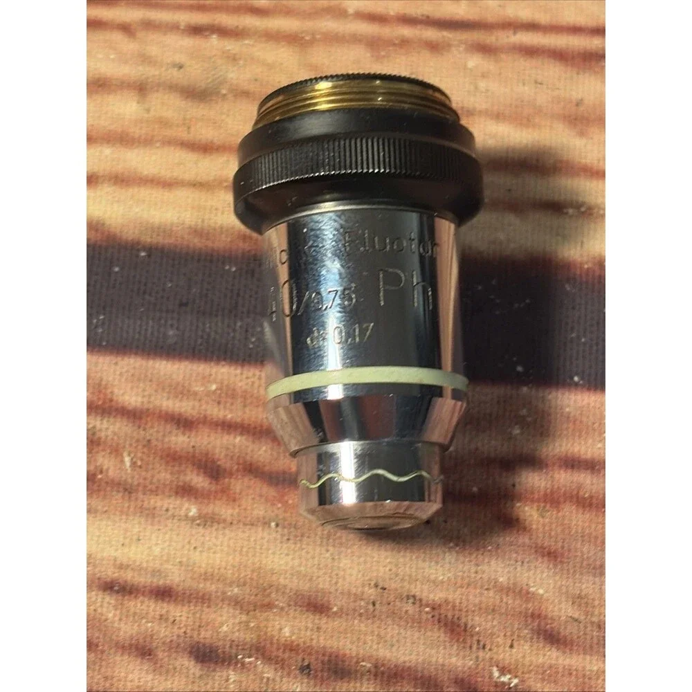 WILD HEERBRUGG 40X PLAN PL FLUOTAR OBJECTIVE MICROSCOPE LENS M20 M11